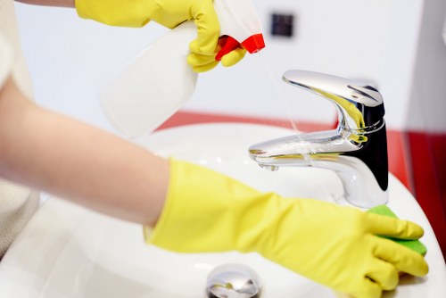 Professional carpet cleaning equipment used in a Maryland business