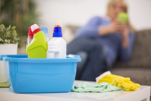 Close-up of mattress stains and deep cleaning process